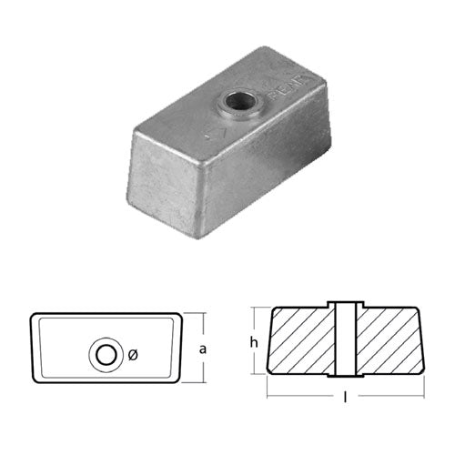 Anodo Cubo per Motore Johnson Evinrude Cubotto