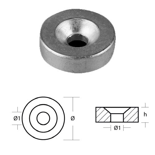 Anodo Rondella Honda 8 HP - Ricambio Fuoribordo Honda