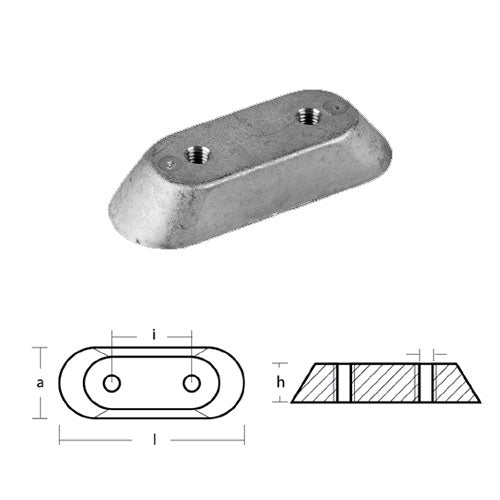 Anodo Piastra Honda - Ricambio Piastrina Fuoribordo Honda