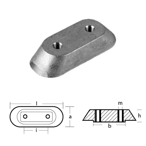 Anodo Piastra Honda FB - Ricambio Piastrina Fuoribordo Honda