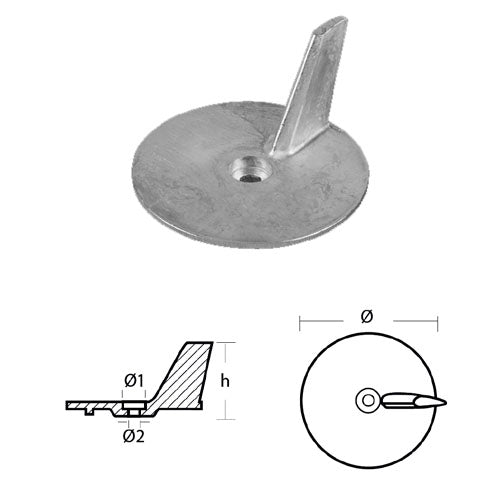 Anodo Pinna Corta Honda  - Ricambio Pinna Fuoribordo Honda