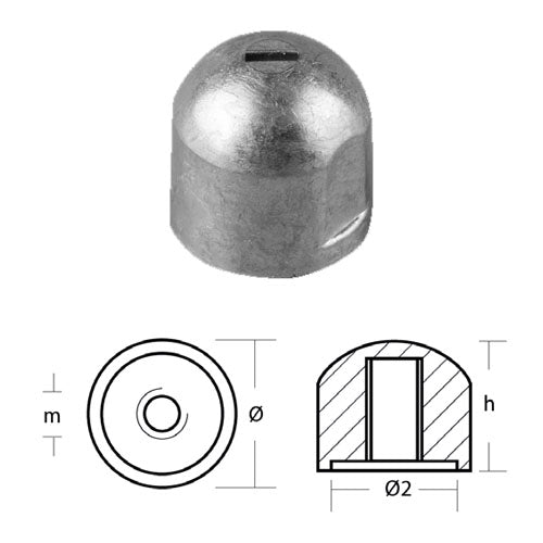 Anodo Dado per Piede Mercruiser Alpha One - Poppiero - Mercury Mercruiser
