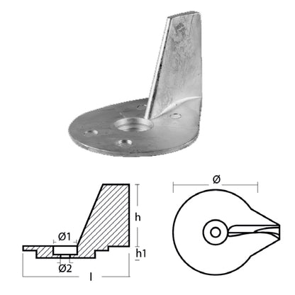 Anodo Collare per Motore Mercury F25 F50 225 Hp Cv - Zinco, Mercury Mercruiser