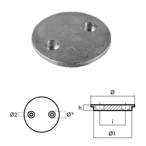 Anodo Flangia per Mercruiser Verado 350 CI - Mercury Mercruiser in alluminio