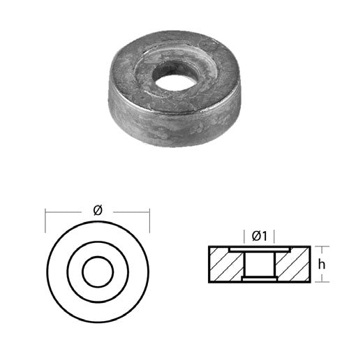 Anodo Rondella per Motore Mercury in Alluminio - Mercury Mercruiser