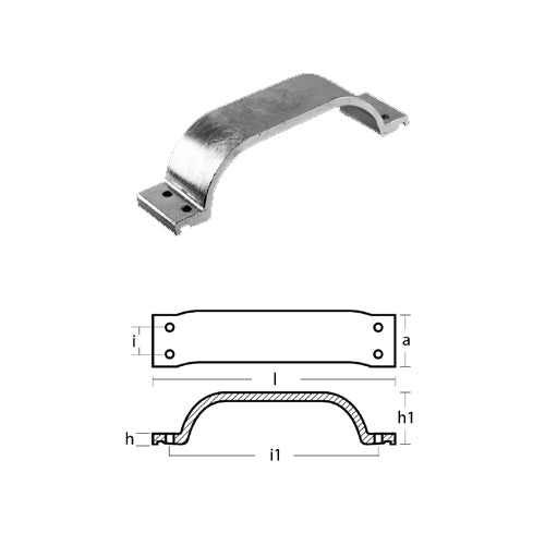 Anodo Placca per Mercury 150 200 cv Hp - Placca Mercury Mercruiser