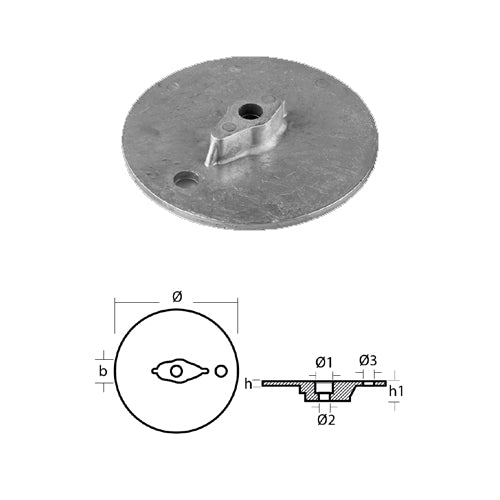 Anodo Piastra per Mercury Mercruiser Verado Bravo - Anodi