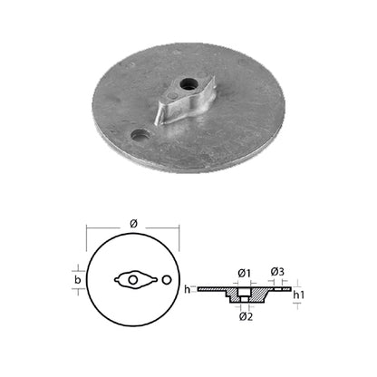 Anodo Piastra per Mercury Mercruiser Verado Bravo - Anodi