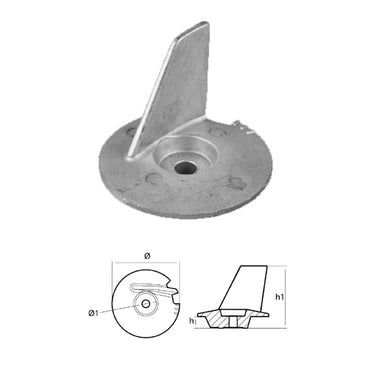 Pinna per motore Tohatsu 60/70/90/120/140/150 HP - Anodi Tohatsu zinco