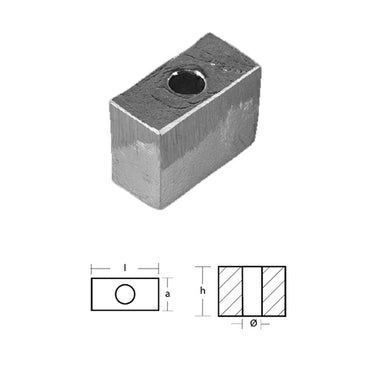 Pinna per motore Tohatsu SERIE MEGA- 60/70/90 HP 12/140 HP - Anodi Tohatsu