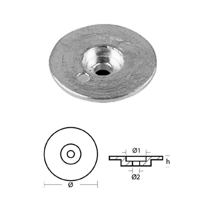 Placca per motore Tohatsu SERIE - 40/140 HP - Anodi Tohatsu
