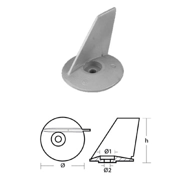 Placca per motore Tohatsu SERIE - MAXI CORSA 25-40 HP - Anodi Tohatsu