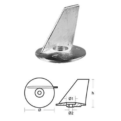 Placca per motore Tohatsu SERIE - MEGA 25/50 HP - Anodi Tohatsu