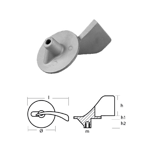 Anodo Piastrina Selva  per motori BEST 800/S1000 - Anodi  motore Selva