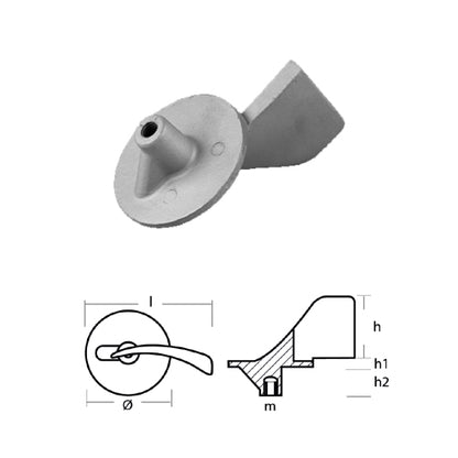 Anodo Piastrina Selva  per motori BEST 800/S1000 - Anodi  motore Selva