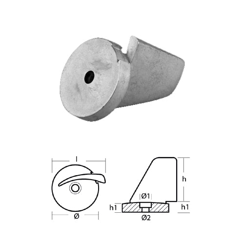 Anodo Barra Selva  per motori fuoribordo 25 40 Hp Cv - Anodi  motore Selva