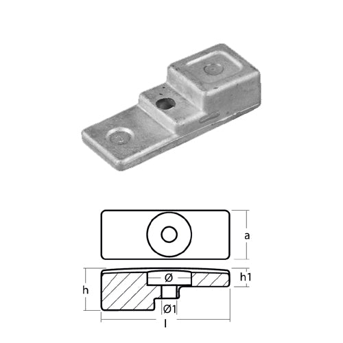 Anodo Piastrina Suzuki Motore DF 90 115 140 - Anodo Suzuki in zinco
