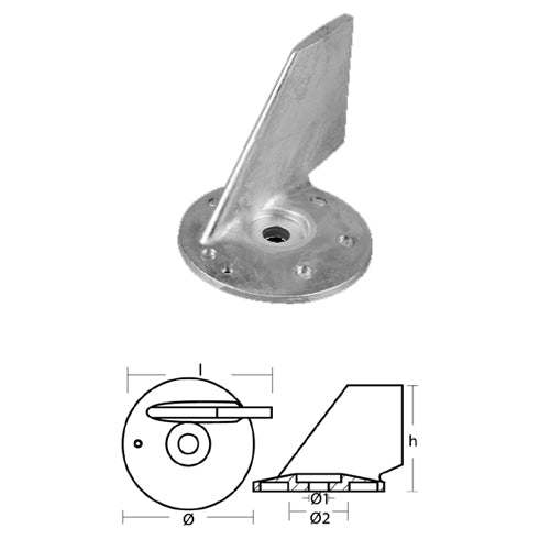 Anodo Pinna Suzuki Motore 75 85 90 Cv Hp - Anodo Motore Suzuki Alluminio