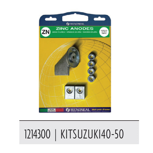 Kit Anodi per Motore Suzuki Fuoribordo 40 50 cavalli Cv Hp - in zinco 