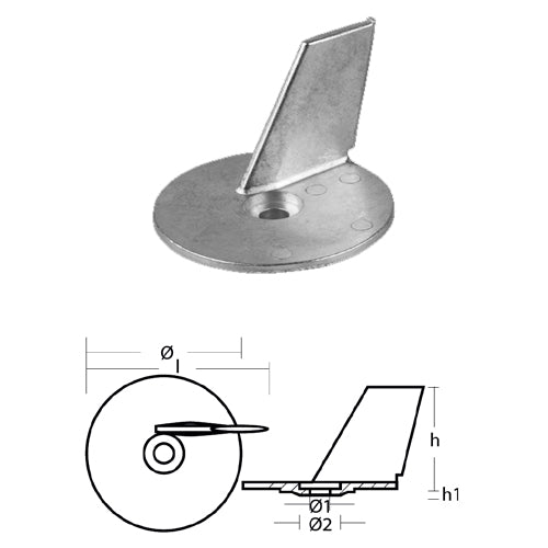 Anodo Pinna Suzuki Motore DF 20 35HP - Anodo Suzuki Fuoribordo