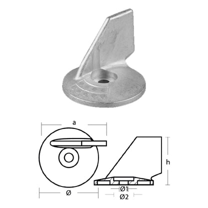 Anodo Pinna Suzuki Motore DT 25-50HP - Anodo Suzuki Fuoribordo