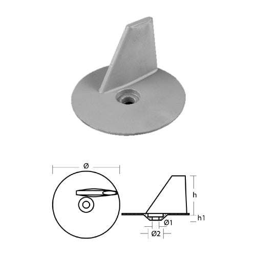 Anodo Pinna Suzuki Motore 115 HP CV - Anodo Suzuki