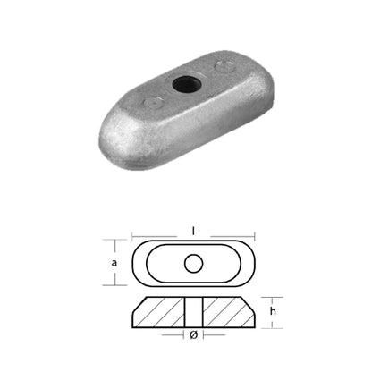Anodo Pinna Suzuki Motore 2 5 HP CV - Anodo Suzuki