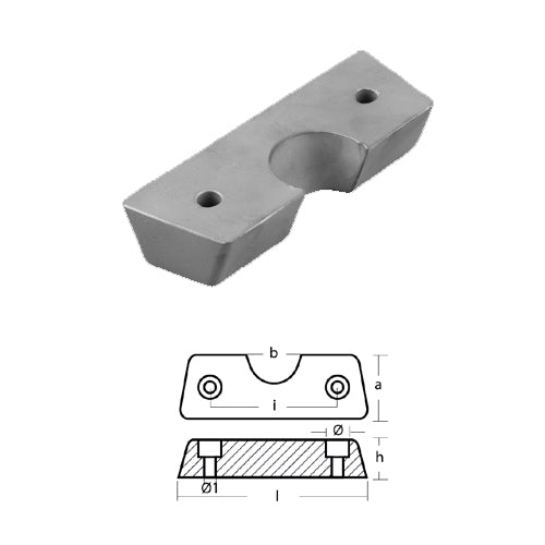 Anodo Volvo Penta Barra per serie DPX Alluminio
