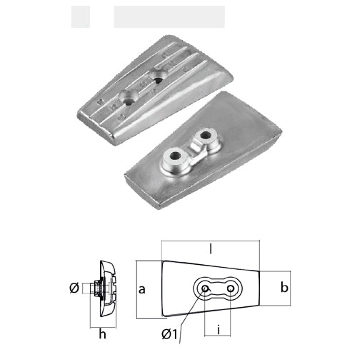 Anodo Volvo Penta Piastrina per Volvo Penta