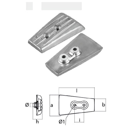 Anodo Volvo Penta Piastrina per Volvo Penta