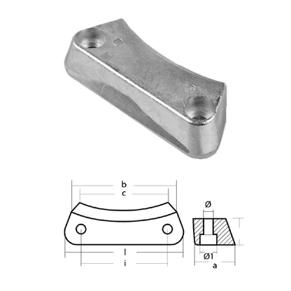 Anodo Volvo Penta Barra SERIE SX-A/APS-A - Barra per motore Zinco