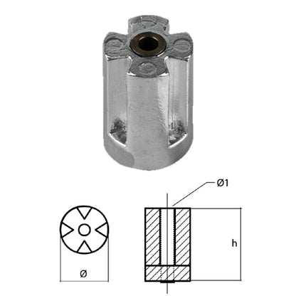 Anodo Volvo Penta  cassa inferiore IPS 
