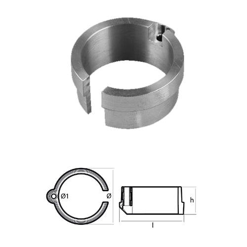 Anodo Volvo Penta Collare XDP 8, Anodo Motore in zinco compatibile