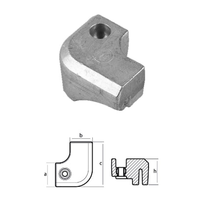 Anodo Volvo Penta Cubo XDP, Anodi per motore, In zinco, Compatibili