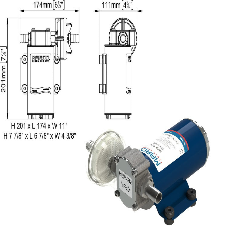 Elettropompa Automatica, Pompa Travaso Olio Gasolio, 15/30 LTM UP 3/4/6, 12/24 v
