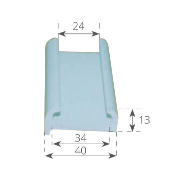 Supporto Canalina Tr40 Per C40 4Mt Canalina di Supporto TR.40 Klovoo