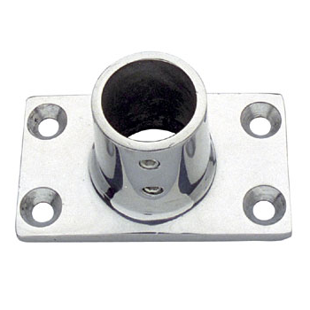 Raccordo Base Inox T dritto, per tubo Ø 22 o 25 mm, per Barca, corrimano