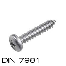 Vite autofilettante a croce, acciaio inox Confezione Blister, da 3,9x22 a 6,3x50