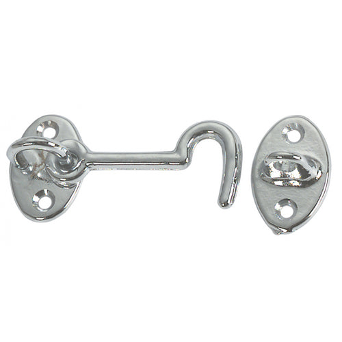 Gancio Ferma porta in ottone Cromato da 60 mm