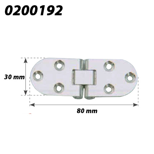 Cerniera Inox C/Arresto 80X30 Accessori Nautici Klovoo