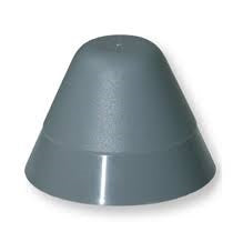 Cono Terminale per Gommone in PVC da Ø 145, Grigio/Nero