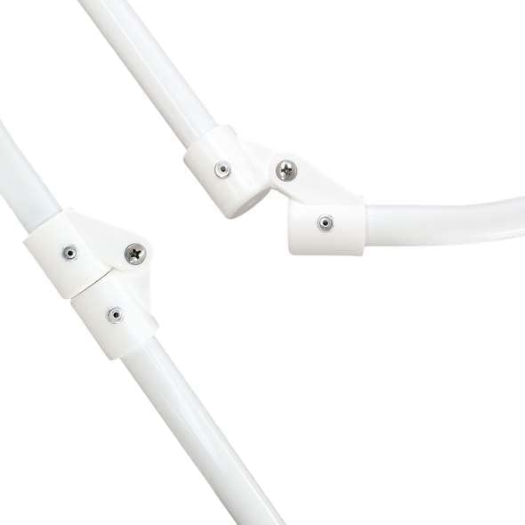 Tendalino per Barca Gommone 3 archi, Larghezza 150 170 185 200 225, Bianco 