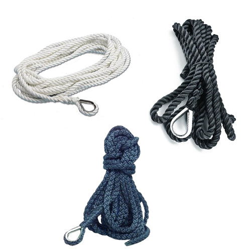 Cima Impiombata per Barca Bianca/Blu + Redancia Ø 10/12/14/16/18/20/22/24 mm 