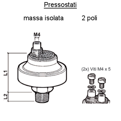 Sensore Pressostato per Motore Barca, Pressostati  M12 X 1.5  4.5   0.3 Sf