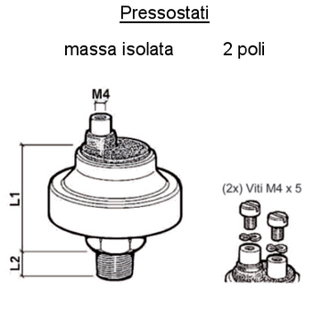 Sensore Pressostato per Motore Barca, Pressostati  M12 X 1.5  4.5   0.3 Sf