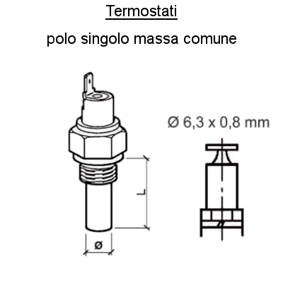 Termostato sensore VDO Veratron, Sensore 1 polo - mc (5), per barca
