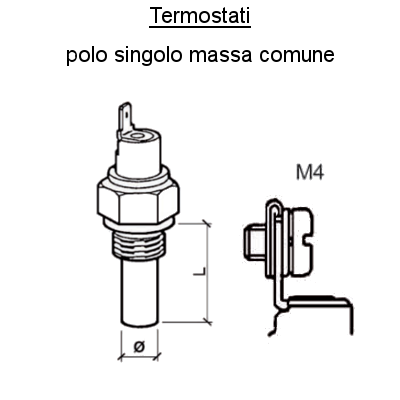 Termostato sensore VDO Veratron, 1/2"- 14 NPTF - Sensore, per barca