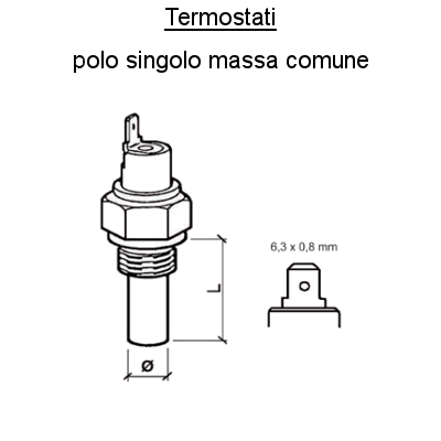 Termostato sensore VDO Veratron, 1 polo massa comune, per barca