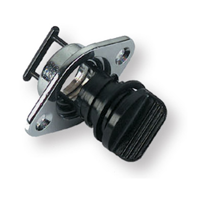 Ombrinale per scarico a mare in ottone cromato da 24 mm