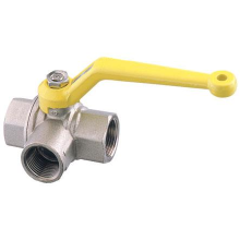 Valvola a sfera 3 vie (flusso a T) per Impianto idrico barca ottone da 1/2" a 3"